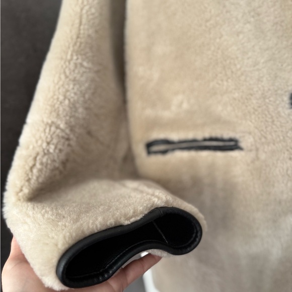 Mango Tan Shearling Jacket Cozy and Stylish - Picture 9 of 10